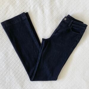 J Brand Mary Richards High-Rise Boot Cut Jeans Black Wash Stretch Denim Size 28